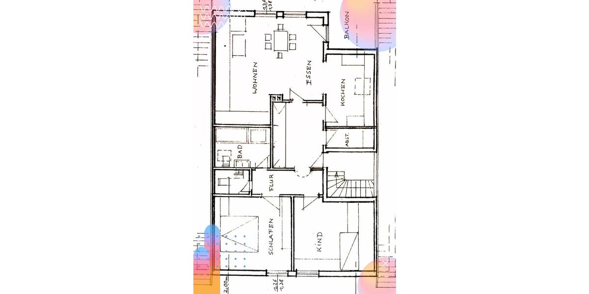 Attraktive 3-Zimmer-Wohnung mit Balkon & Einbauküche 3 zimmer
