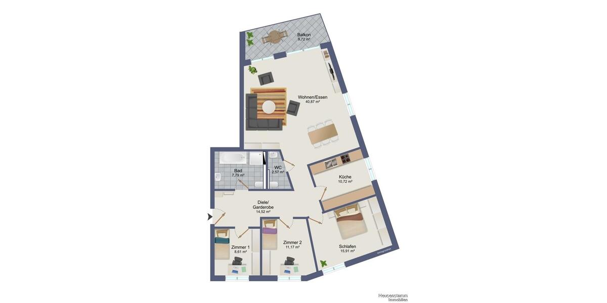 Etagenwohnung Obertshausen - 4 Zimmer, 116 m&sup2;, 1.630&euro; | Angebot:26277694