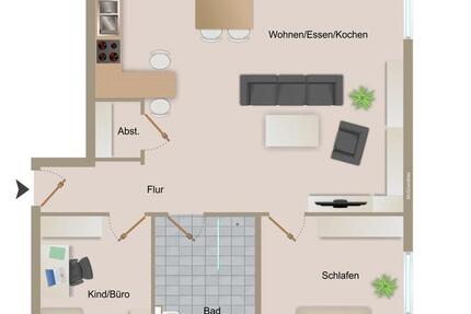 3 ZKB 80 qm, moderne Wohnung mit EBK *Niedrigenergiehaus* 3 zimmer