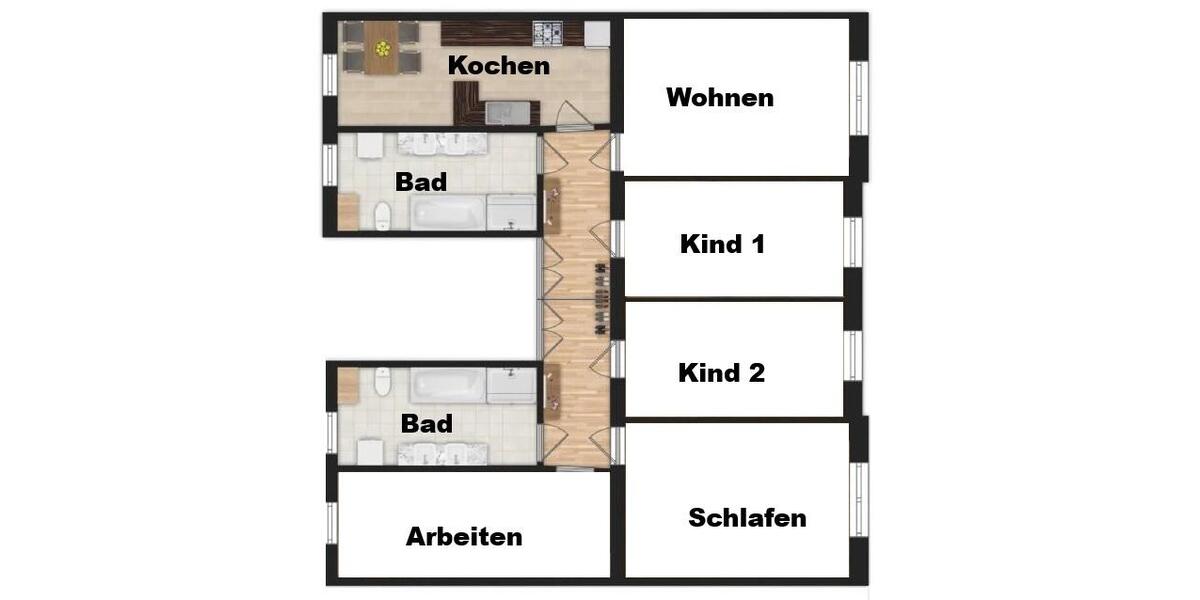  Familien aufgepasst! 5 Zimmer 2 Bäder geräumige Küche 5 zimmer