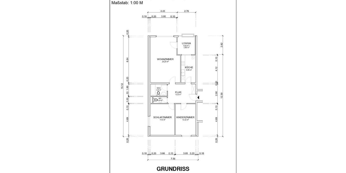 Erdgeschoßwohnung Langenhagen Brink - 3 Zimmer, 92 m&sup2;, 1.170&euro; | Angebot:24660959