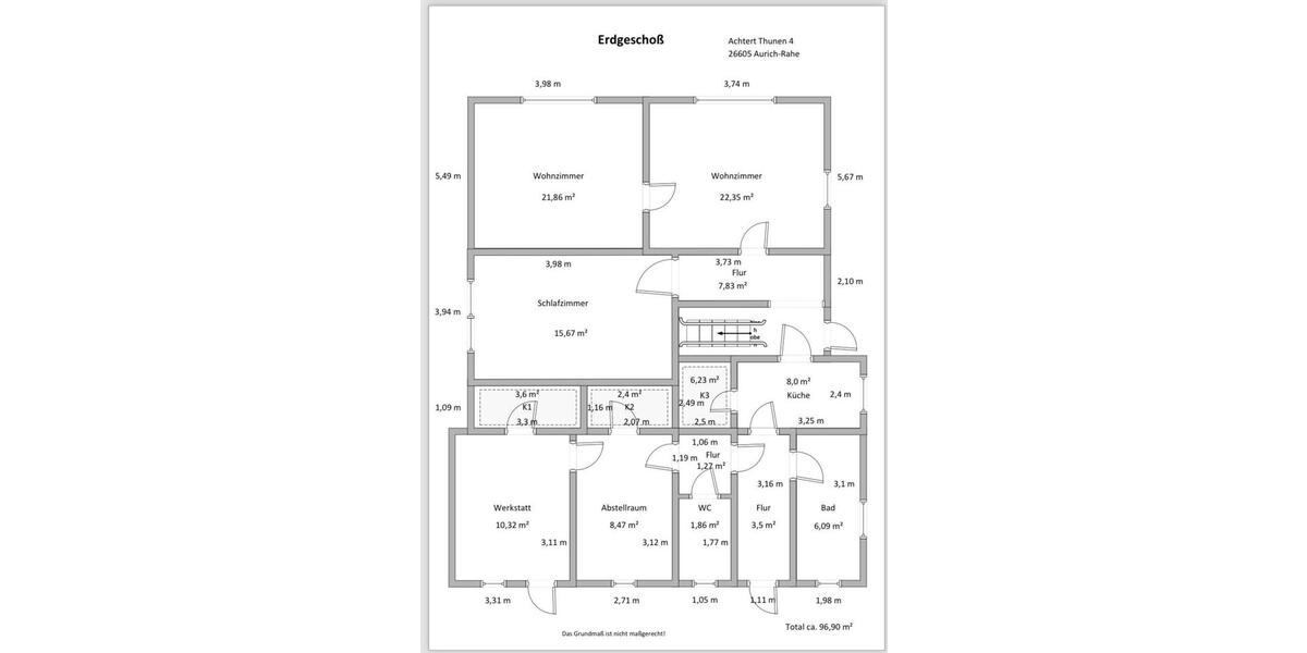 Einfamilienhaus Aurich - 5 Zimmer, 155 m&sup2;, 1.500&euro; | Angebot:26122504