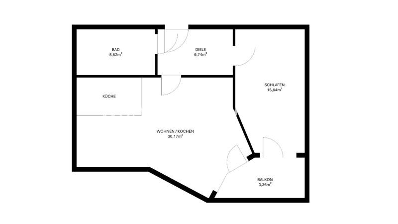 Etagenwohnung München Thalkirchen-Obersendling-Forstenried-Fürstenried-S - 2 Zimmer, 65 m&sup2;, 1.200&euro; | Angebot:25387256