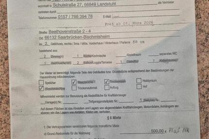 Wohnung zu vermieten 2 zimmer