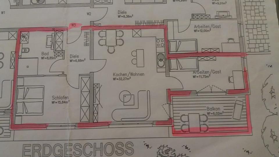 Erdgeschoßwohnung Saarlouis - 3 Zimmer, 85 m&sup2;, 950&euro; | Angebot:26045008