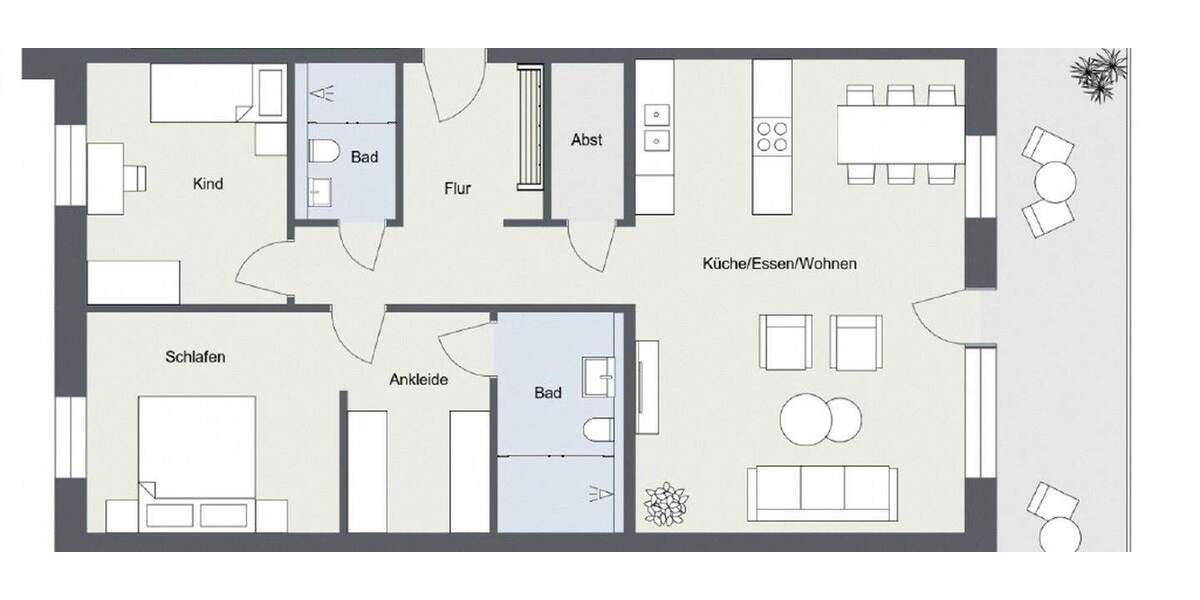 Etagenwohnung Mönchengladbach Broich - 3 Zimmer, 106 m&sup2;, 1.500&euro; | Angebot:25145904