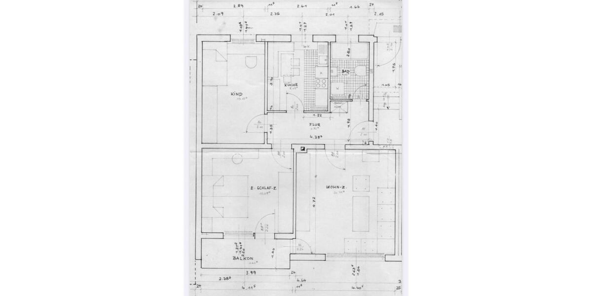 Etagenwohnung Baunatal - 3 Zimmer, 70 m&sup2;, 680&euro; | Angebot:26045063