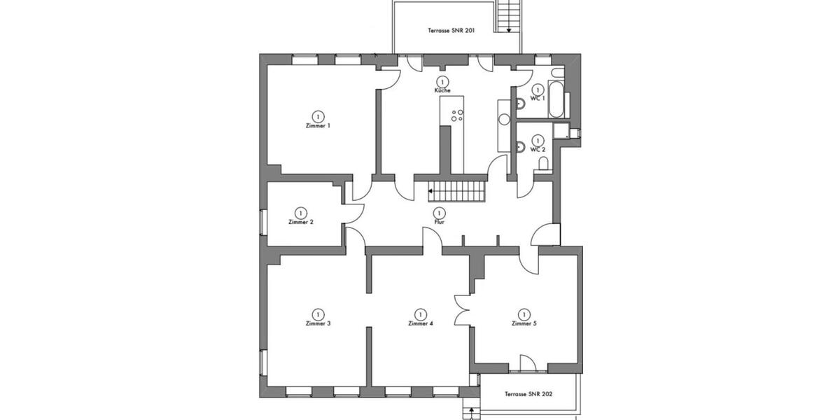 Terrassenwohnung Hamburg Harburg - 5 Zimmer, 192 m&sup2;, 2.750&euro; | Angebot:24572452