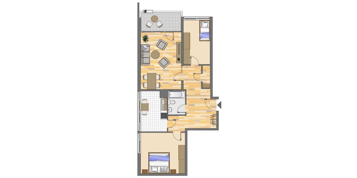Etagenwohnung Gelsenkirchen Gelsenkirchen-Nord - 3 Zimmer, 78 m&sup2;, 569&euro; | Angebot:26151665