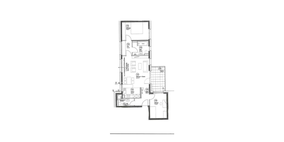 Etagenwohnung Bad Krozingen - 3 Zimmer, 80 m&sup2;, 1.250&euro; | Angebot:26585706