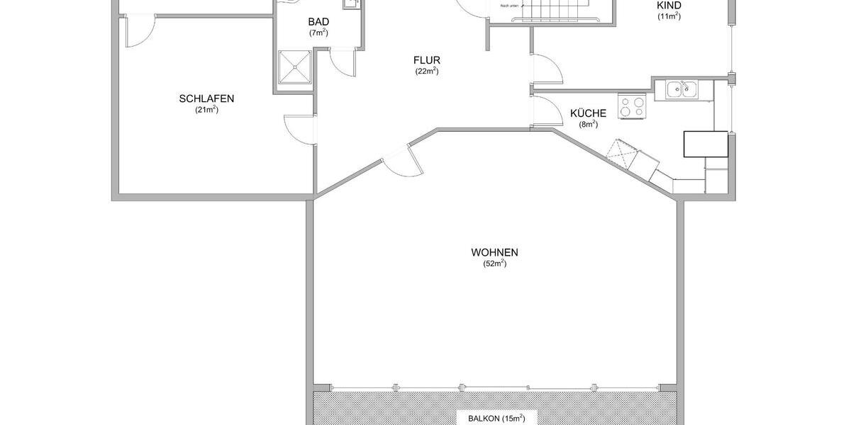 Dachgeschoßwohnung Burg (Dithmarschen) - 3 Zimmer, 125 m&sup2;, 996&euro; | Angebot:26039317