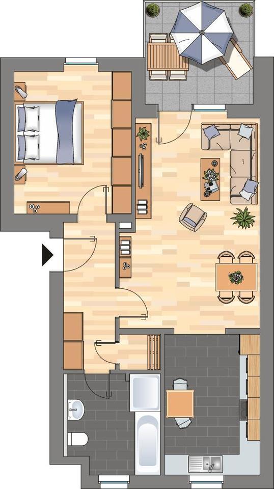 Demnächst verfügbar! 2-Zimmer-Wohnung in Wolfsburg Vorsfelde zimmer