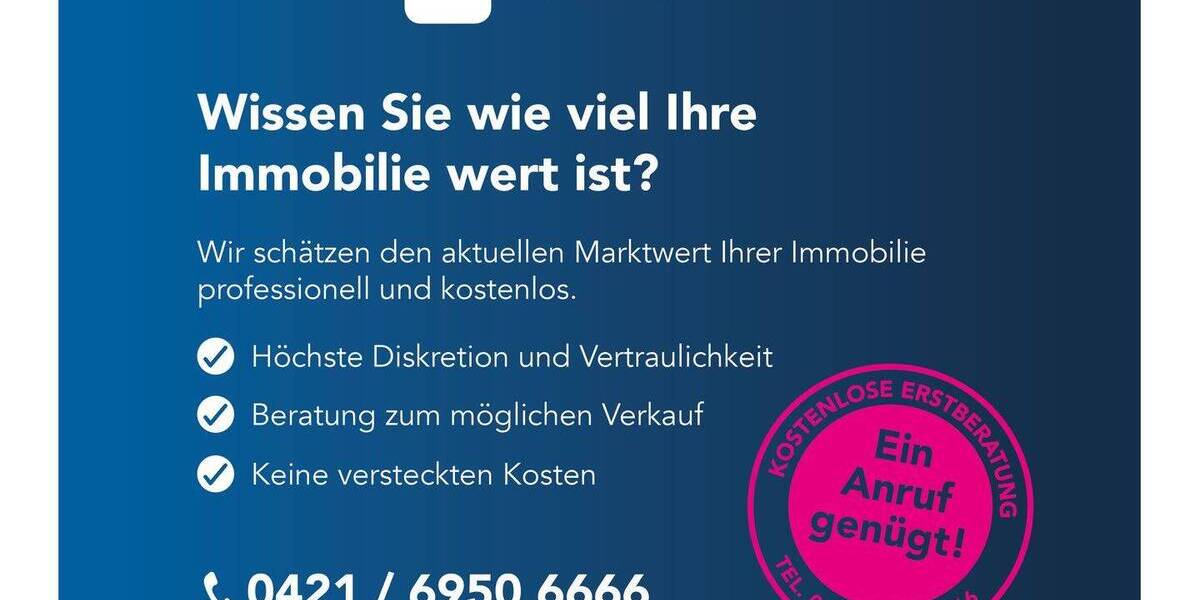 Etagenwohnung Bremen Woltmershausen - 2 Zimmer, 73 m&sup2;, 1.460&euro; | Angebot:26064588