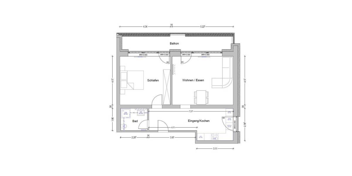 Etagenwohnung Singen Nordstadt - 2 Zimmer, 70 m&sup2;, 969&euro; | Angebot:26080537