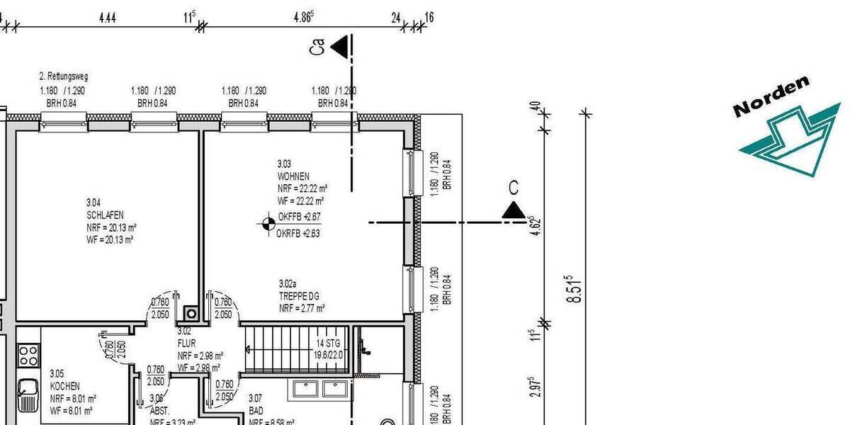 Etagenwohnung Husby Markerup - 2 Zimmer, 67 m&sup2;, 838&euro; | Angebot:26572510