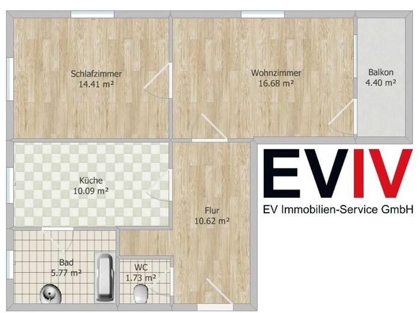 2 Zimmer | BALKON | BADEWANNE | WC SEPARAT | ERDGESCHOSS