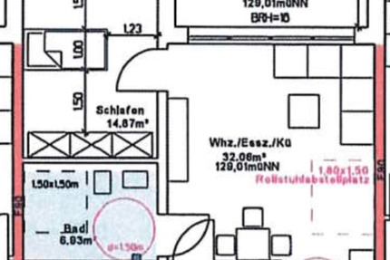 Zwei-Zimmer Wohnung, 67,13 m², wenige Gehminuten zum Bahnhof 2 zimmer