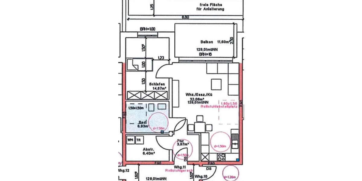 Zwei-Zimmer Wohnung, 67,13 m², wenige Gehminuten zum Bahnhof 2 zimmer