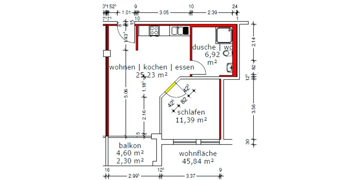 helle Zweiraumwohnung mit Balkon und Personenaufzug - Etagenwohnung Hermsdorf | Angebot:26074110