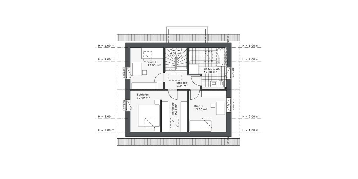 Einfamilienhaus Wuppertal Gemarkung Vohwinkel - 5 Zimmer, 136 m&sup2;, 1.999&euro; | Angebot:26665343