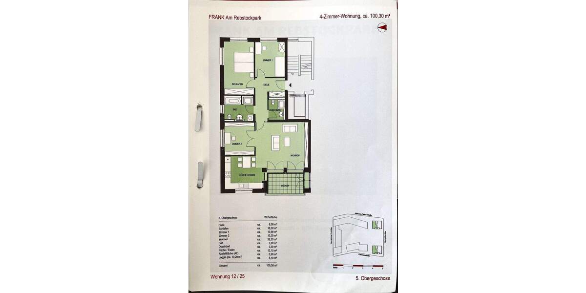 Etagenwohnung Frankfurt am Main Bockenheim - 4 Zimmer, 100 m&sup2;, 1.800&euro; | Angebot:25166847