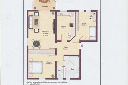 3 Zimmer Wohnung mit Balkon (ohne Aufzug) in 92224