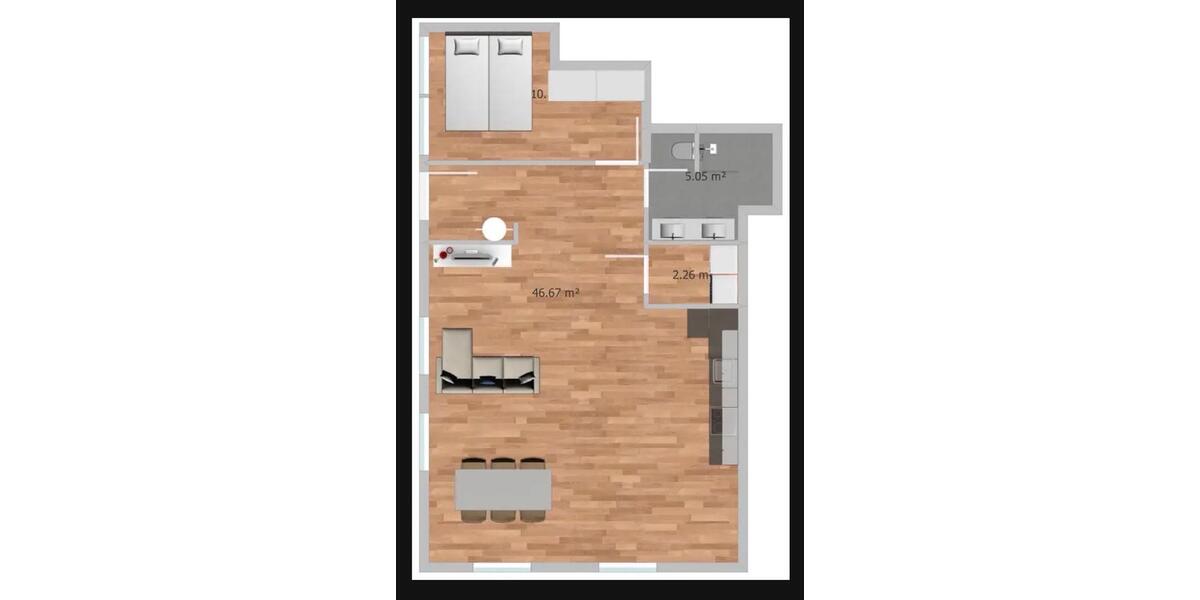 Etagenwohnung Pforzheim Büchenbronn - 2 Zimmer, 70 m&sup2;, 910&euro; | Angebot:24717616