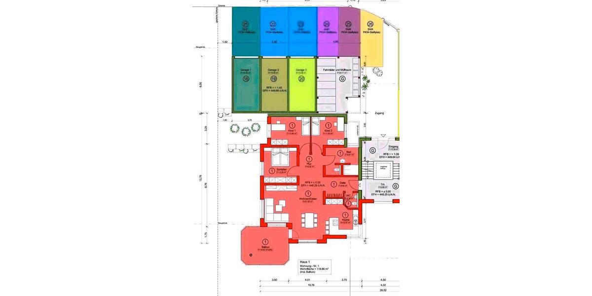 Erdgeschoßwohnung Sulz am Neckar - 4 Zimmer, 118 m&sup2;, 1.350&euro; | Angebot:26600792