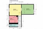 Etagenwohnung Oschersleben - 2 Zimmer, 43 m&sup2;, 258&euro; | Angebot:26807249