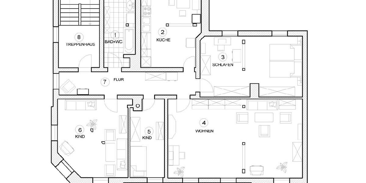 Dachgeschoßwohnung Eisleben (Lutherstadt) - 4 Zimmer, 115 m&sup2;, 650&euro; | Angebot:10050043
