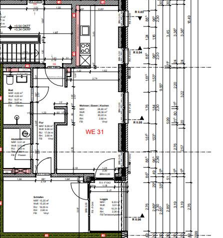 Etagenwohnung Oldenburg Alexandersfeld - 2 Zimmer, 64 m&sup2;, 925&euro; | Angebot:24866313