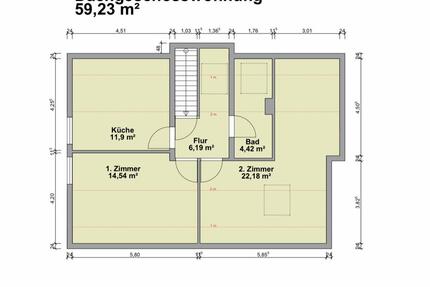 Wohnung Neunkirchen - 2 Zimmer, 59 m&sup2;, 580&euro; | Angebot:26001670