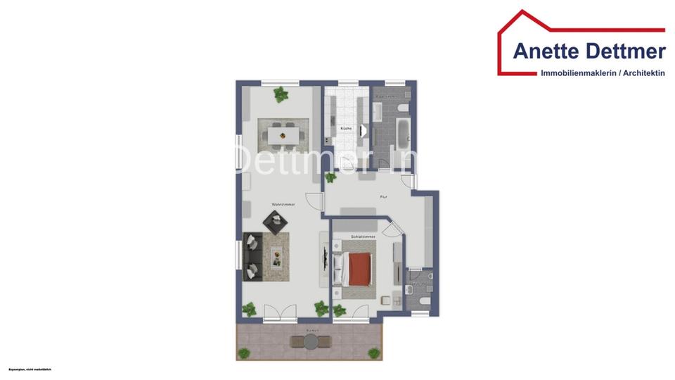 Etagenwohnung Alfeld (Leine) - 2 Zimmer, 112 m&sup2;, 690&euro; | Angebot:26083751