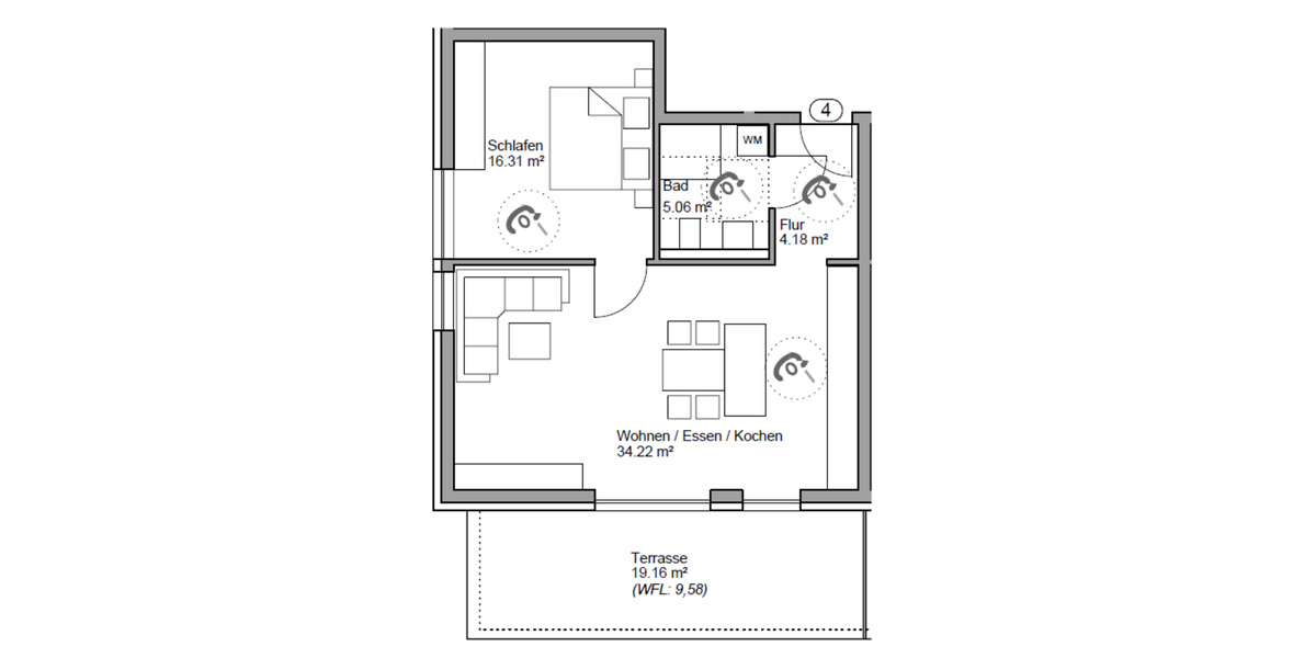 Erdgeschoßwohnung Selb - 2 Zimmer, 69 m&sup2;, 690&euro; | Angebot:21868756