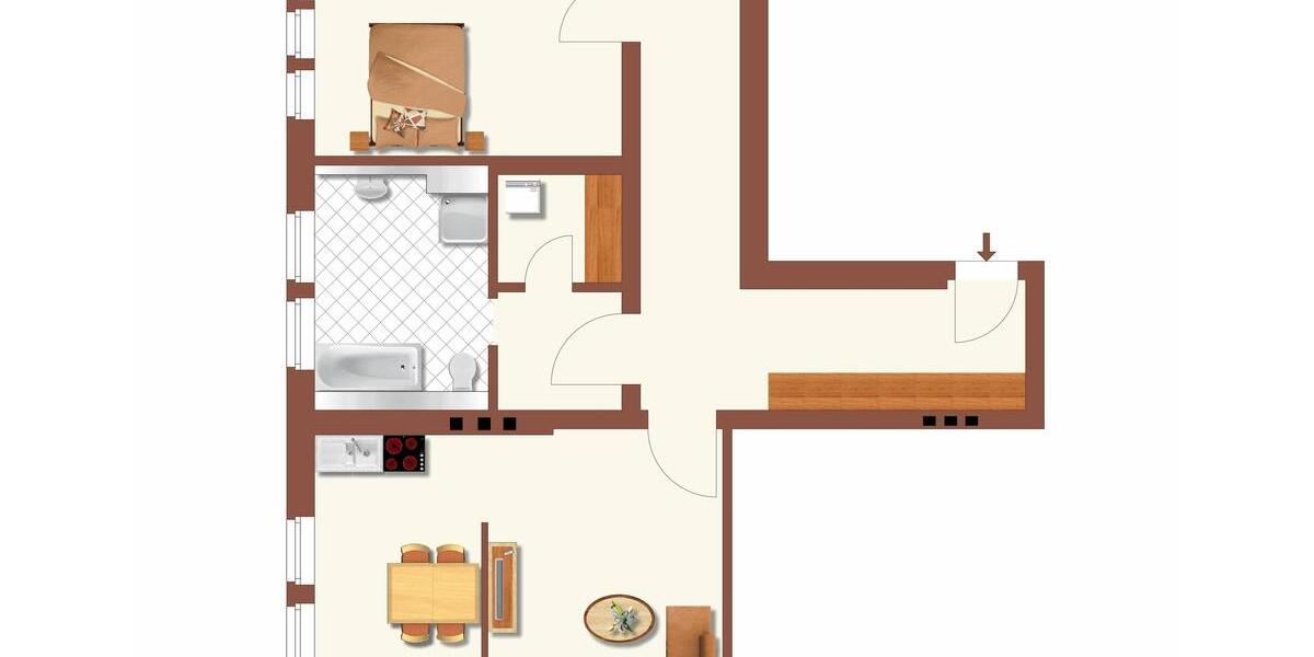 Etagenwohnung Meiningen - 2 Zimmer, 94 m&sup2;, 1.050&euro; | Angebot:25342160