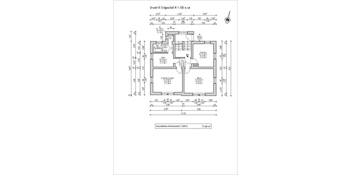 Etagenwohnung Taura - 3 Zimmer, 72 m&sup2;, 465&euro; | Angebot:26141010