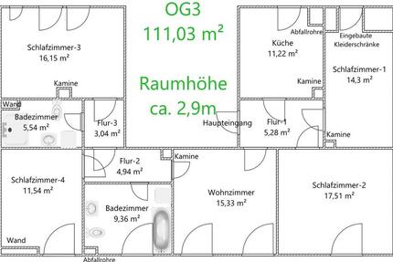 Wohnung Freiberg - 5 Zimmer, 111 m&sup2;, 888&euro; | Angebot:26299936