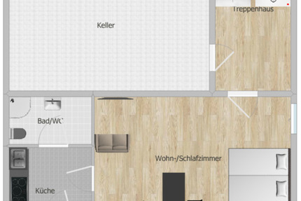 Wohnung Lohr am Main - 1 Zimmer, 40 m&sup2;, 550&euro; | Angebot:24863639