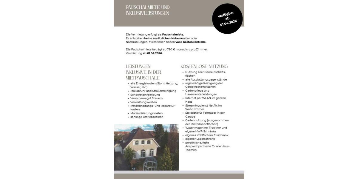 Wohnen auf Zeit Osnabrück Dodesheide - 2 Zimmer, 47 m&sup2;, 890&euro; | Angebot:25861108