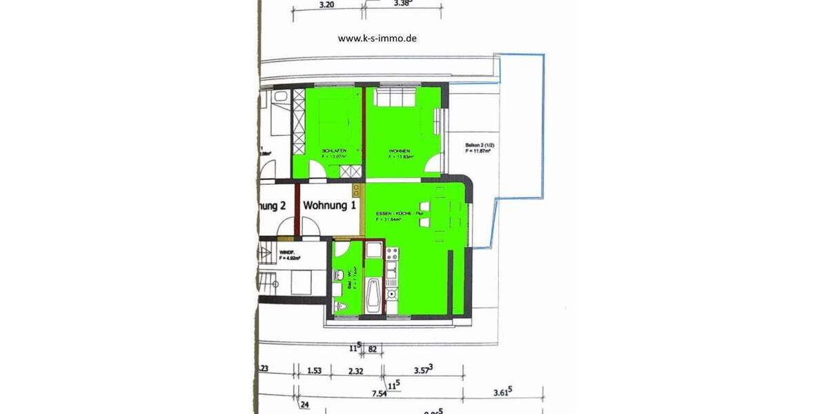 Etagenwohnung Vöhringen - 2 Zimmer, 72 m&sup2;, 925&euro; | Angebot:24595706