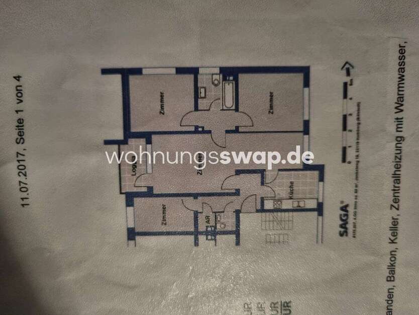 Wohnung zum Mieten in Hamburg-Mitte, Hamburg 553 € 89 m² 4 zimmer