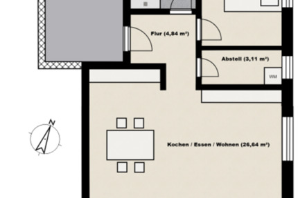 Neubau - 2 ZKB Wohnung in ruhiger Lage in Thannhausen - Erstbezug zimmer