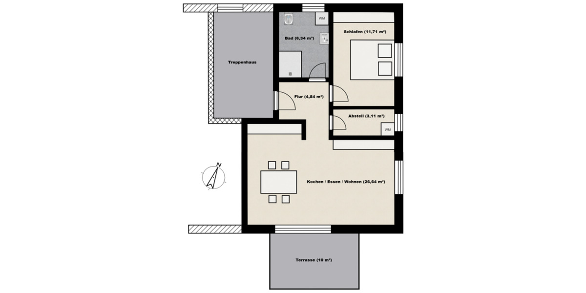 Neubau - 2 ZKB Wohnung in ruhiger Lage in Thannhausen - Erstbezug zimmer