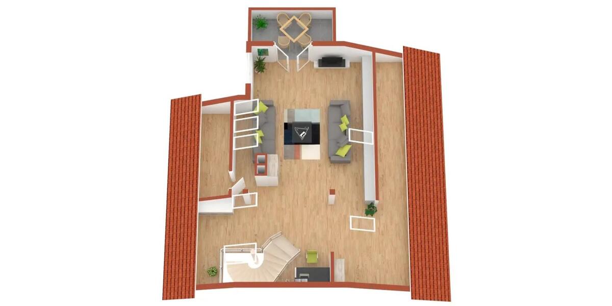 Großes Dachgeschoss Zimmer 64 qm in Isar Villa WG Gemeinschaft 1 zimmer