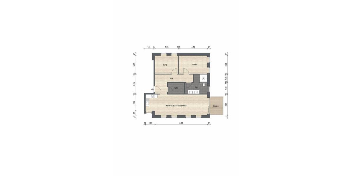Etagenwohnung Esens - 3 Zimmer, 92 m&sup2;, 990&euro; | Angebot:25670229