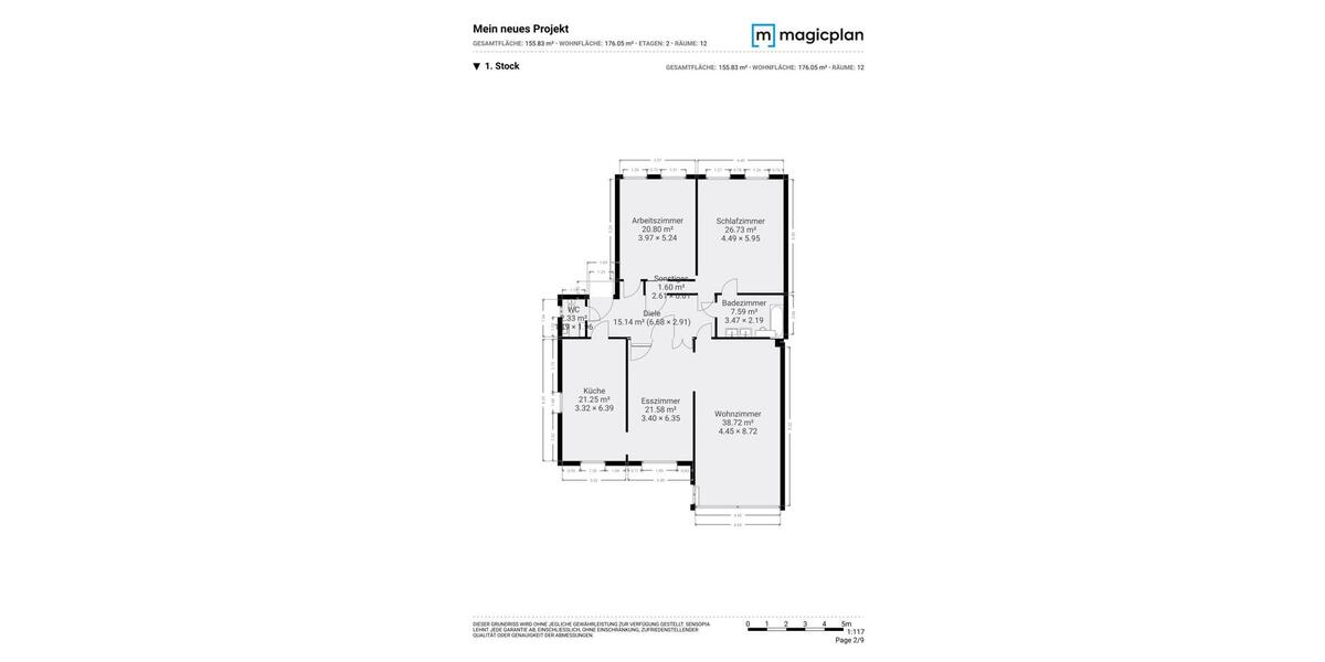 Etagenwohnung Osnabrück Hafen - 4 Zimmer, 155 m&sup2;, 2.170&euro; | Angebot:26148368