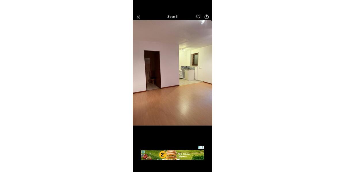 Erdgeschoßwohnung Lörrach Brombach - 1 Zimmer, 33 m&sup2;, 730&euro; | Angebot:26619551