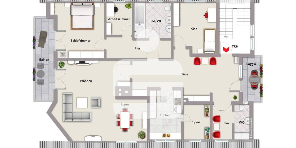 Dachgeschoßwohnung Münnerstadt - 3.5 Zimmer, 130 m&sup2;, 850&euro; | Angebot:26261319