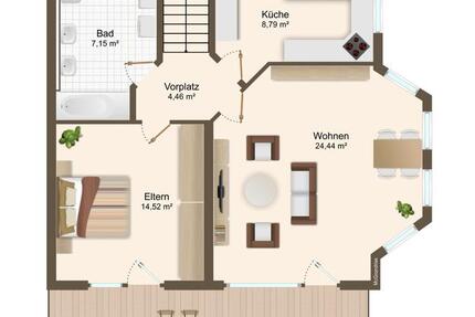 Wohnung Inzlingen - 2.5 Zimmer, 79 m&sup2;, 1.365&euro; | Angebot:24629028