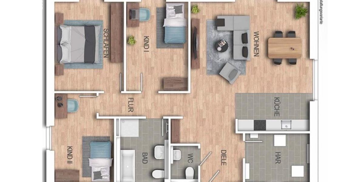 Familienfreundlicher Neubau-Bungalow in Bad Bevensen zur Miete 3 zimmer